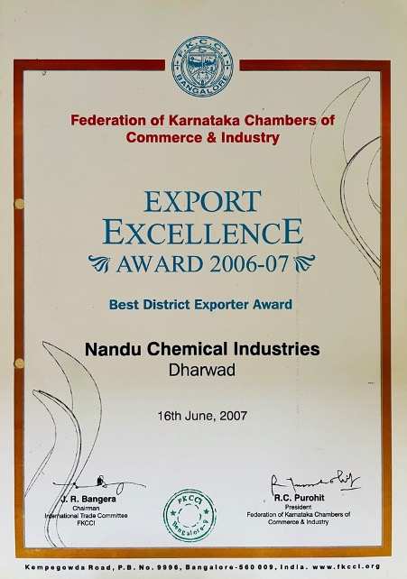 Received the First Export Excellence Award from FKCCI