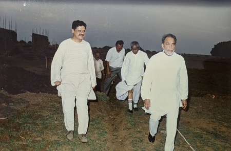 Visit of Shri Ramakrishna Hegde (Former Chief Minister of Karnataka) and Shri Ganesh Hegde (Former Chairman of Nandu Chemicals Pvt Ltd) During the Construction of Nandu Chemicals Pvt Ltd, Dharwad.